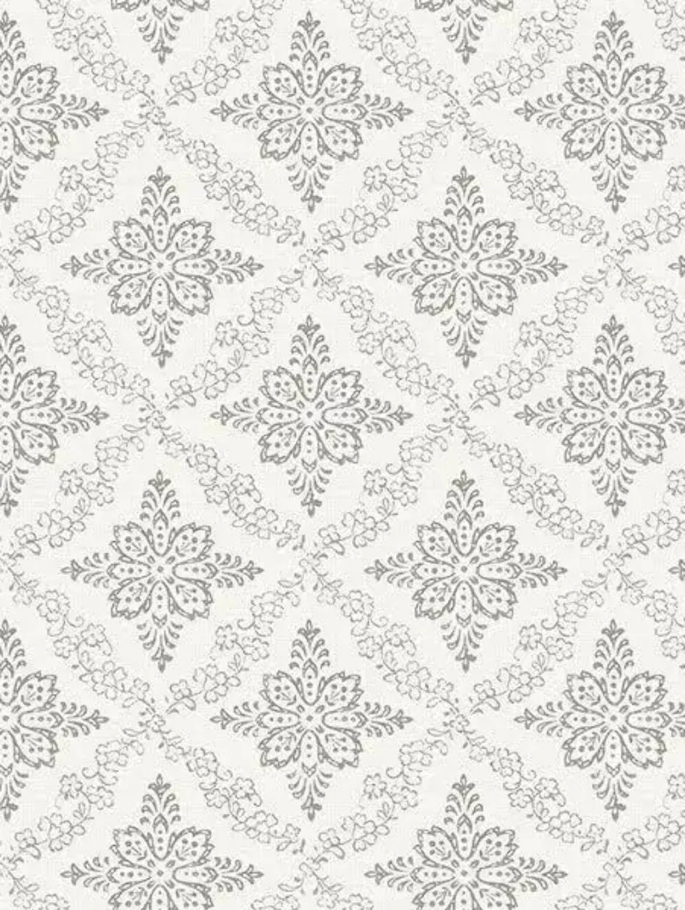 Wallpaper Geometric Floral White & Gray